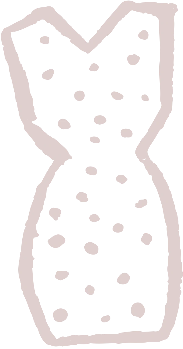 Ilustração de vestido pontilhado